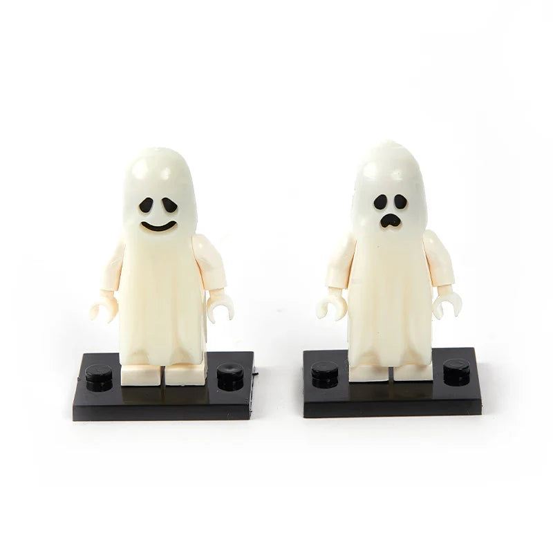 Halloween Horror Building Blocks – Luminous Smiling & Crying Ghost Action Figure Toy for Kids