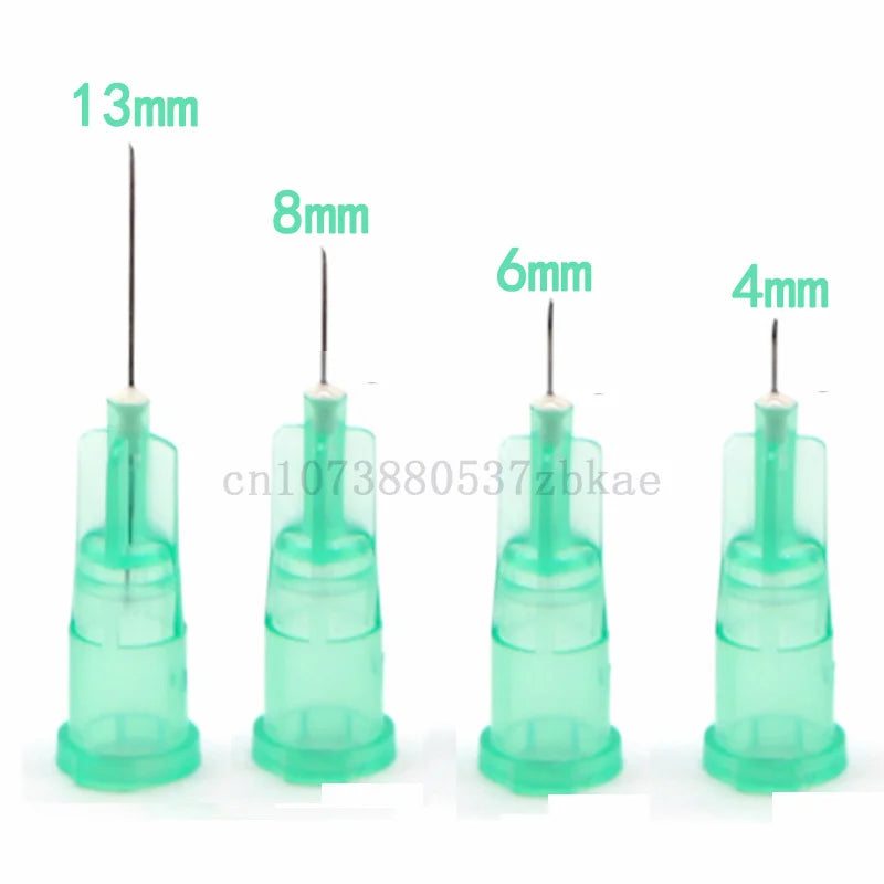 100pcs/Box 32G Disposable Needles – 4mm, 6mm, 8mm, 13mm Painless Irrigator Eyelid Tool Parts for Teeth Syringes