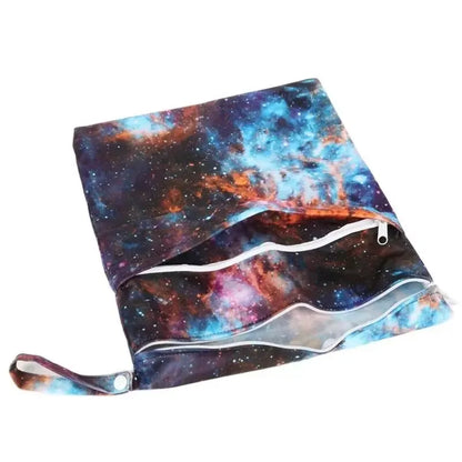 Sigzagor Wet & Dry Baby Diaper Bag – Waterproof Reusable Washable Nappy Bag with Double Zippers