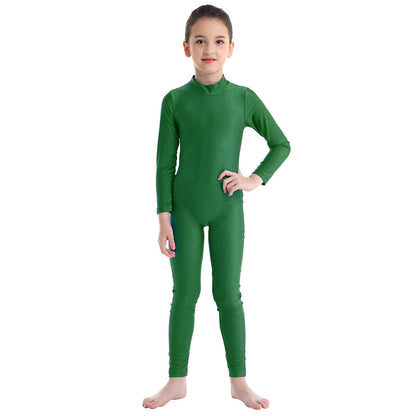 Kids Girls Full Body Gymnastics Bodysuit, Ballet Dance Jersey Leotard, Jumpsuit Sports Unitard, Children Dancewear and Sportswear