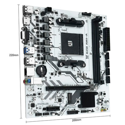 MACHINIST B450 AM4 Motherboard – Dual-Channel DDR4, M.2 NVMe, Ryzen 5500/5600/5600G Support