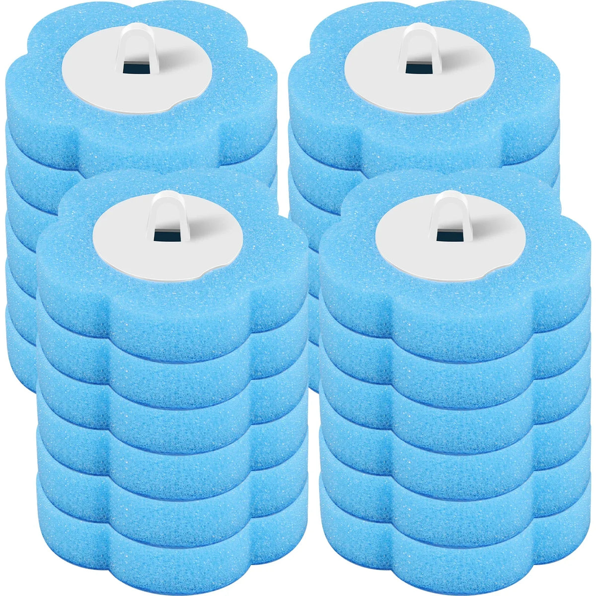 Disposable Toilet Brush Kit - Long Handle Bathroom Cleaner with Replacement Heads & Auto Lid Opening