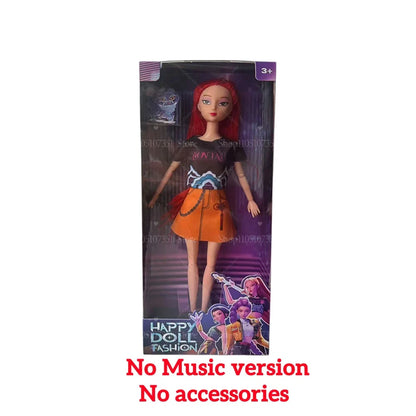 K-Pop Demon Hunters Humanoid Dolls — Mira, Rumi & Zoey (Music & No-Music) | Articulated Christmas Gift Box
