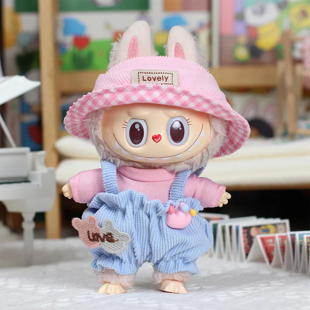 17cm Labubu Outfit – Macaron Vinyl Face Doll Clothes, Fashion Decoration Accessories [Clothes Only]