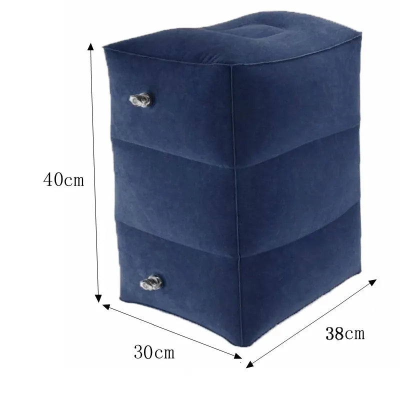 Inflatable PVC Kids Flight Footrest Pillow - Ultimate Travel Comfort for Children on Airplanes, Cars, and Buses