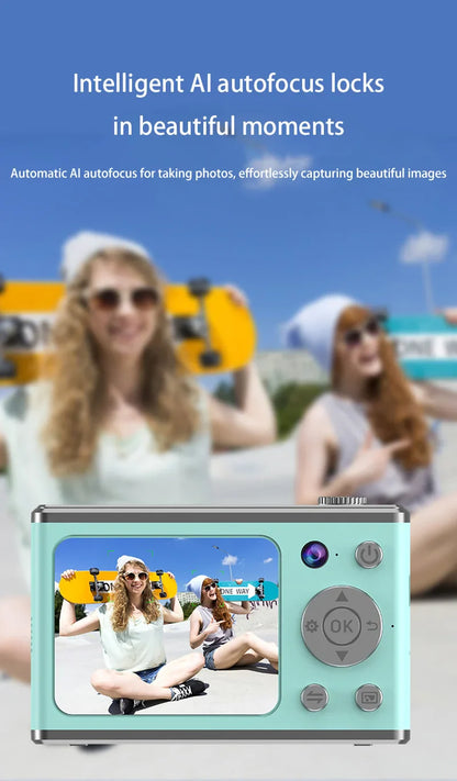 Xiaomi 64MP Digital Camera – HD Dual Lens with Zoom, Auto Focus, Smart Fill Light, Perfect for All Ages