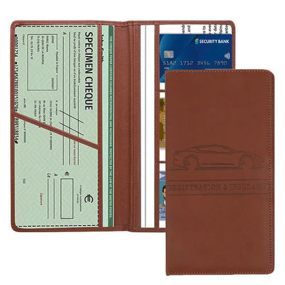 Car Document Holder — Registration & Insurance Organizer for Auto and Truck, Essential Driver Compartment Accessory