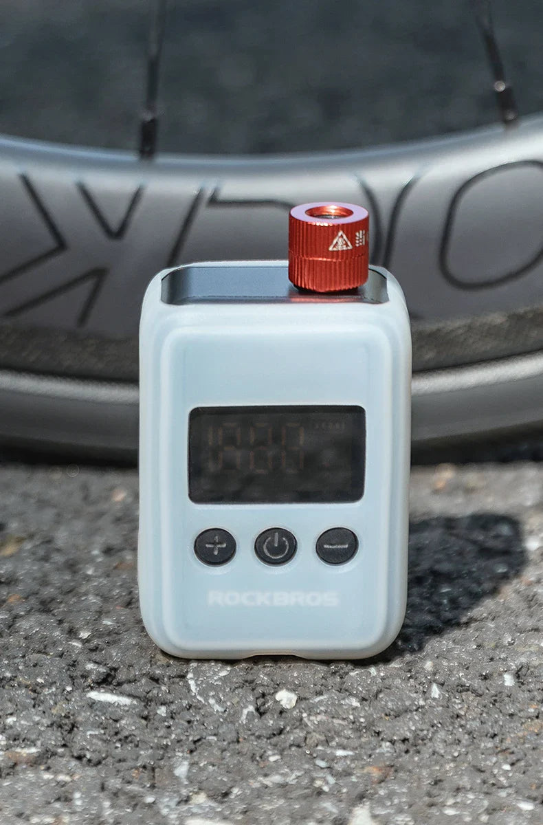 ROCKBROS 150 PSI Portable Bike Air Pump – Digital Tire Inflator, Rechargeable Mini Compressor