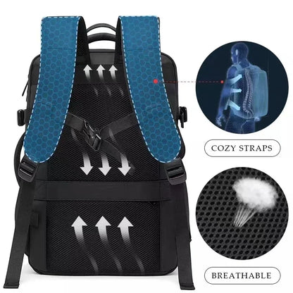 BANGE Expandable Men’s Waterproof Laptop Backpack – 17.3" Large Capacity Hiking & Travel Bag