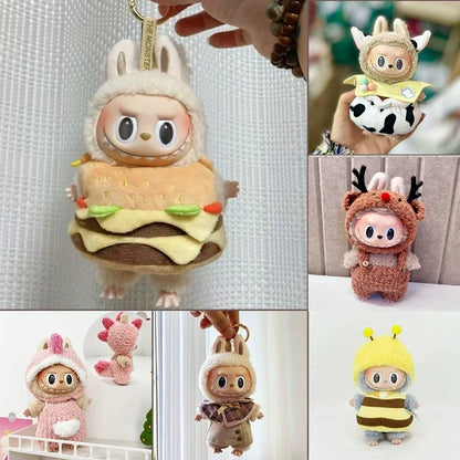 Mini Plush Doll Clothes — Kpop EXO Labubu V1 V2 Idol Outfit | Pit Strip Climbing Suit Accessories | Doll Clothing Gift