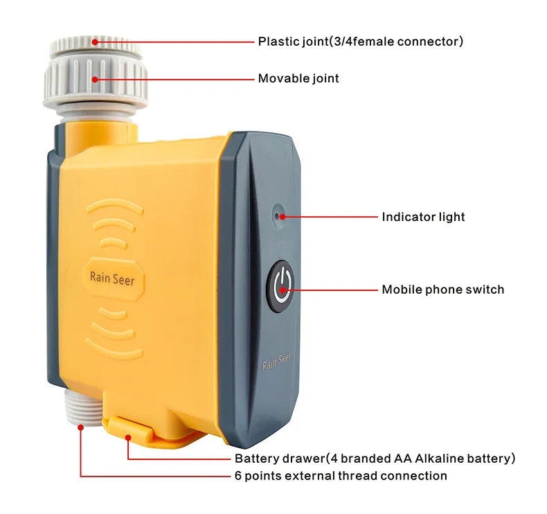 Rain Seer Tuya Zigbee Garden Watering Timer – WiFi Irrigation System with Mobile Remote Control