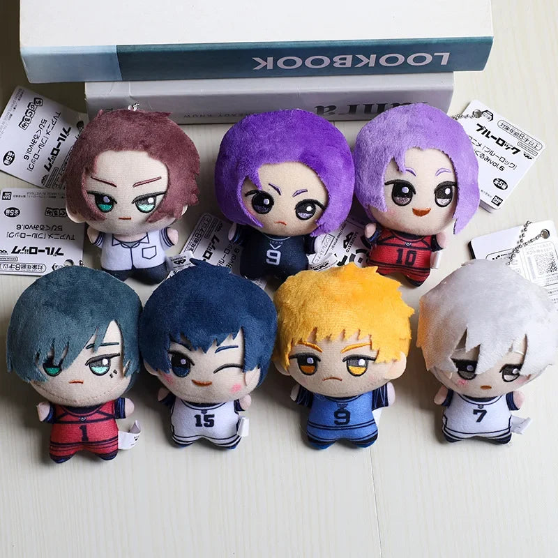 Mini Blue Lock Nagi Plush Keychain – Cute Anime Backpack Charm & Stuffed Doll Gift