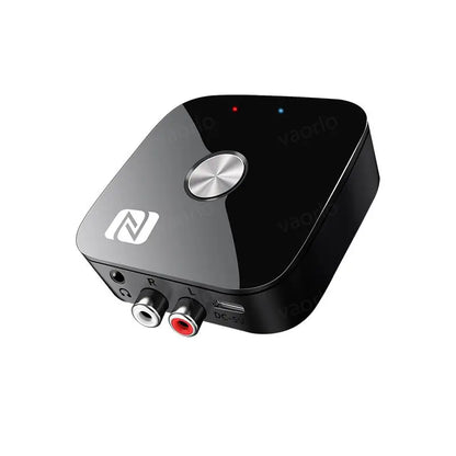 NFC Bluetooth 5.3 Audio Receiver – 3.5mm AUX, RCA Stereo, Lossless HIFI Music Wireless Adapter with USB U-Disk Play & Remote Control