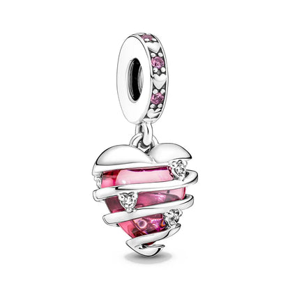 Europe 925 Silver Family Charm Pendant - Boy, Girl, Mom & Sisters Bead for Pandora Bracelet, Sparkling Dangle Jewelry