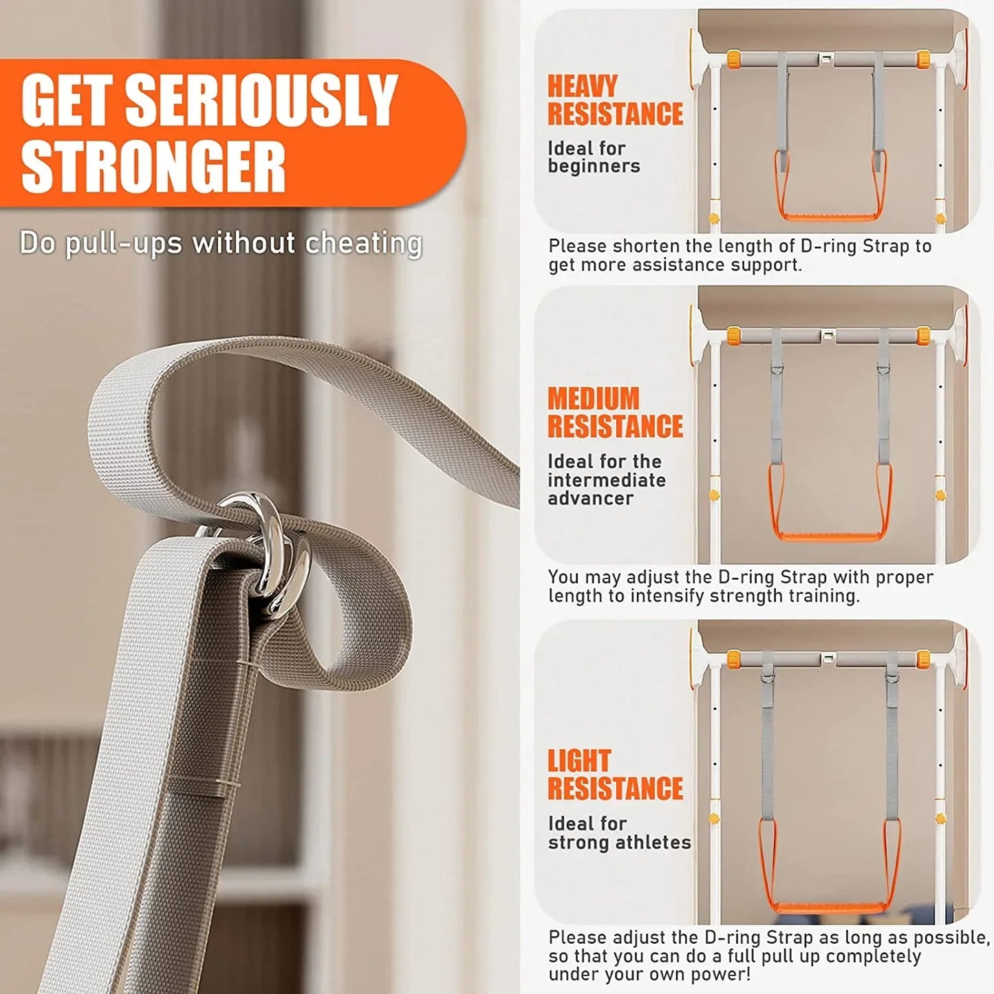 Pull-Up Assistance Bands Set — Resistance Straps for Men & Women | Chin-Up, Hanging Training & Body Stretching Workouts