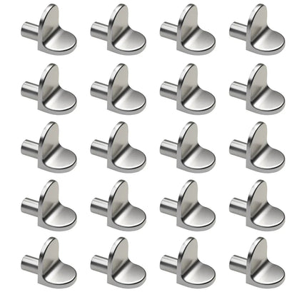 20pcs L-Shaped Shelf Support Studs: 5mm Pins for Cabinet, Wooden & Glass Board Bracket Holder