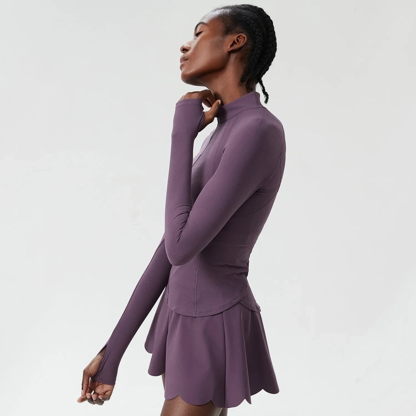 3-Piece Women’s Fitness Yoga Set – Breathable Quick-Dry Gym & Running Sportswear with Tennis Skirt