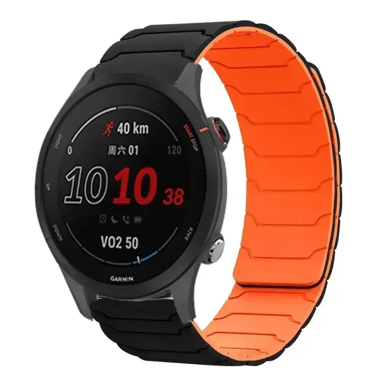 22mm Magnetic Silicone Watch Strap for NORTH EDGE APACHE-46 – Sport Replacement Wristband Bracelet Accessories
