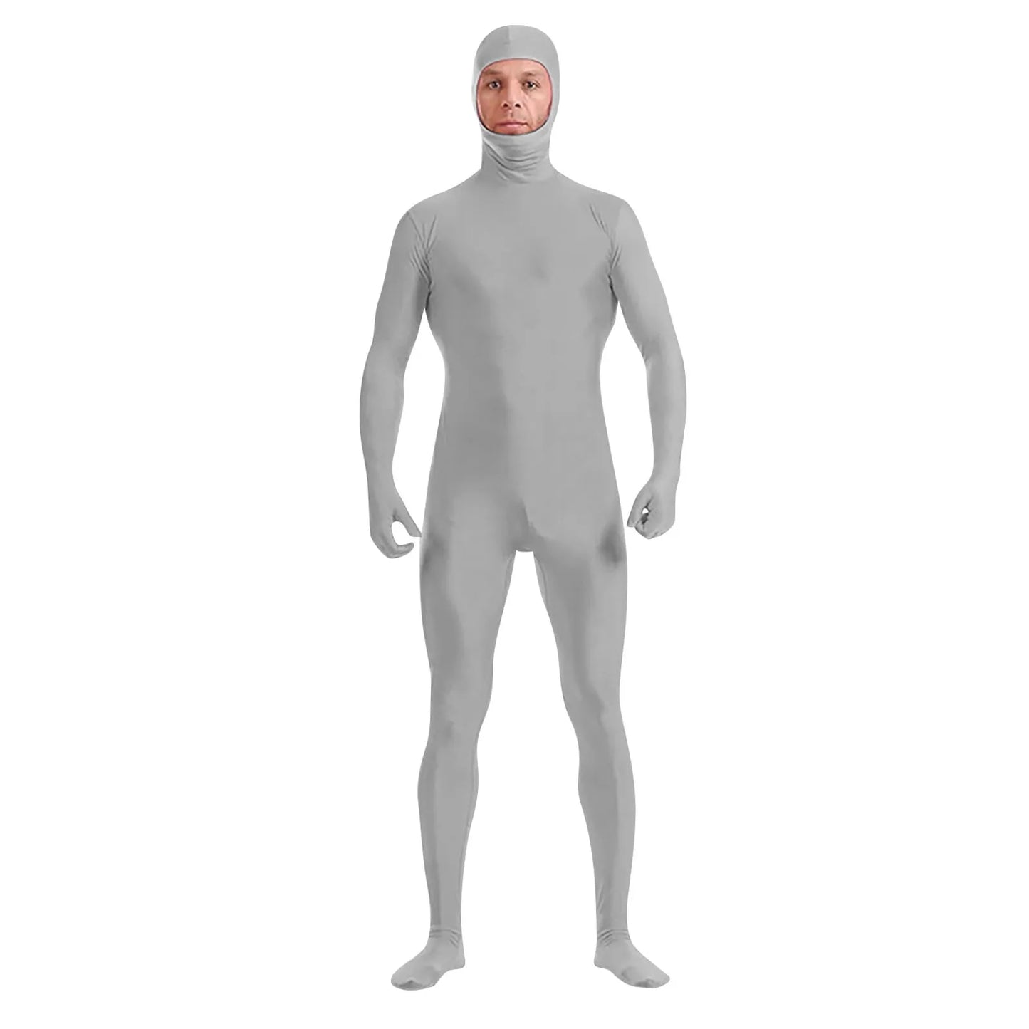 Full Body Zentai Suit for Men – Halloween Second Skin Tight Spandex Nylon Bodysuit Cosplay Costume