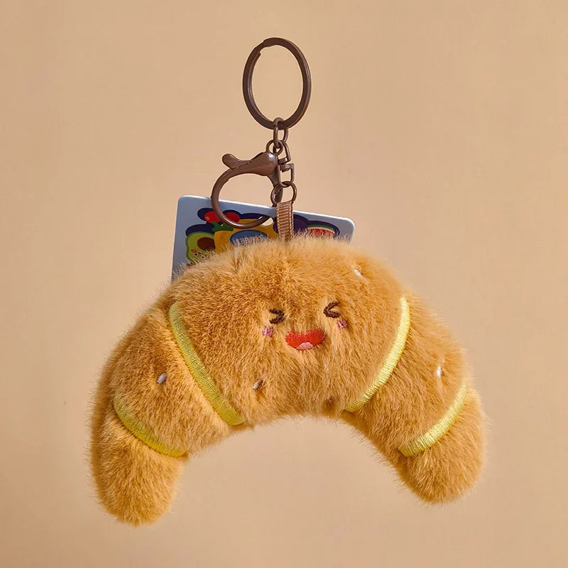 16 Styles Kawaii Mini Snack Plush Keychain – Cute Food Pendant Bag Charm Birthday Gift for Kids