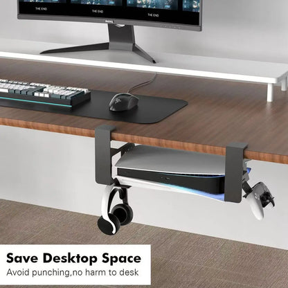 Under-Desk Mount for PS5, PS5 Slim & PS5 Pro – Horizontal Stand for Disc & Digital Edition Console