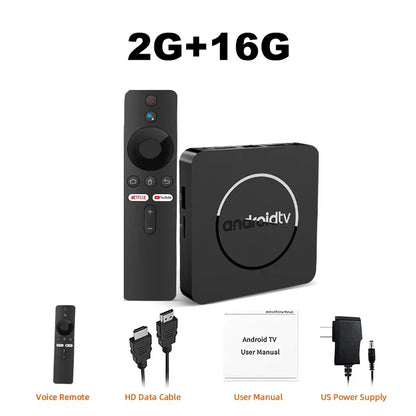 Q10 Android 14 TV Box – Allwinner H313 8K Media Player with 64GB/128GB ROM, Dual WiFi 2.4G&5G, Voice Control Set-Top Box