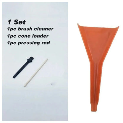 Pre-Rolled Cone Loader Tool Set – Includes Cone Loader, Cleaning Brush & Pressing Rod for Tobacco