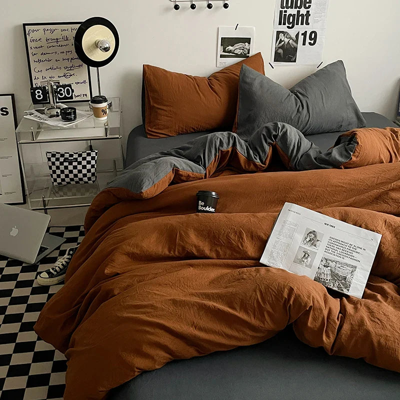 Bedding Comforter Set – Duvet Cover & Bed Sheets with Pillowcases for Queen/King Bed, Edredones de Cama