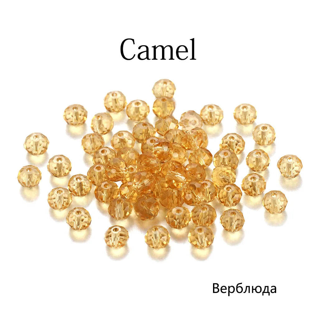70–300pcs Czech Crystal Glass Beads Set (3–8mm) – Faceted Translucent Colorful Spacer Beads for DIY Jewelry, Bracelets & Craft Making