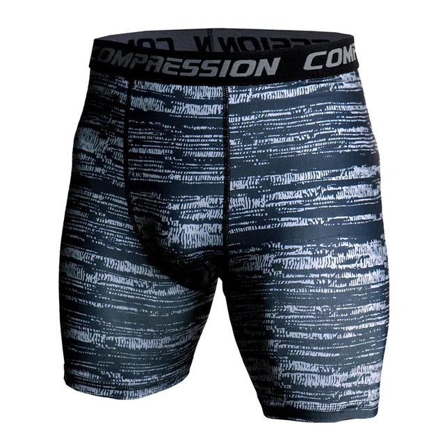 Men’s Compression Shorts – 3D Camouflage Gym Training Tights, Muscle Support Elastic Running & Bodybuilding Sports Shorts