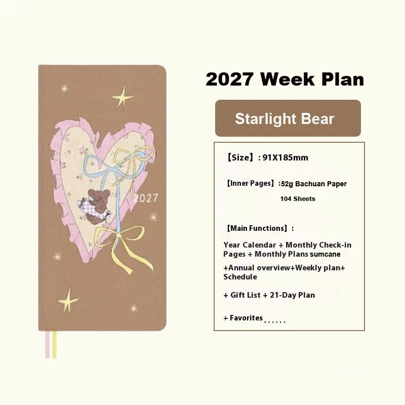 2027 Pocket Weekly Planner Notebook - Compact Schedule Organizer for Daily Planning & Productivity