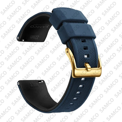 Premium Silicone Watch Band - Quick Release Rubber Replacement Strap for 18mm 20mm 22mm Watches