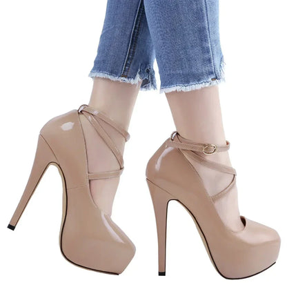 Women’s Platform Stiletto Pumps – Sexy Slingback High Heels for Party, Wedding & Banquet