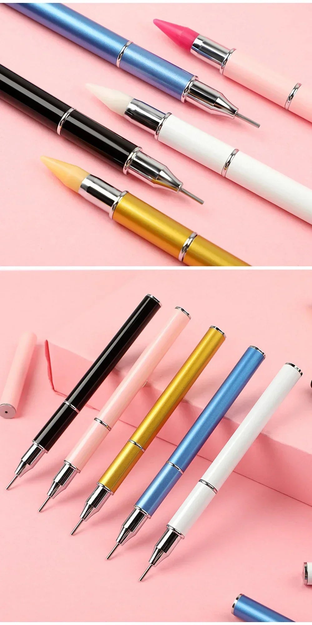New Diamond Painting Pen Tool – Double-Head Multifunctional Nail Pen, Metal Material, Diamond Painting Accessories