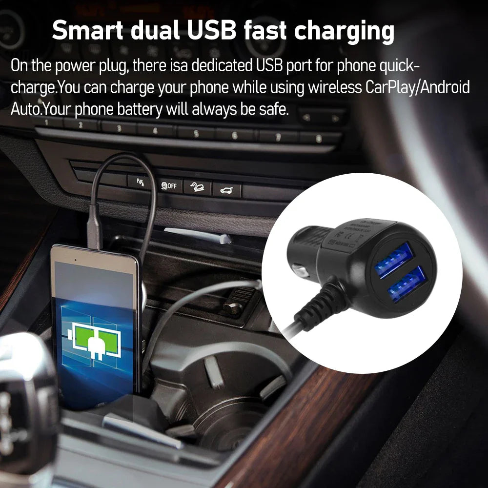 7 Inch IPS Portable Car Radio – WIFI Wireless CarPlay & Android Auto, Multimedia Video Player with Reversing Camera for Apple/Android