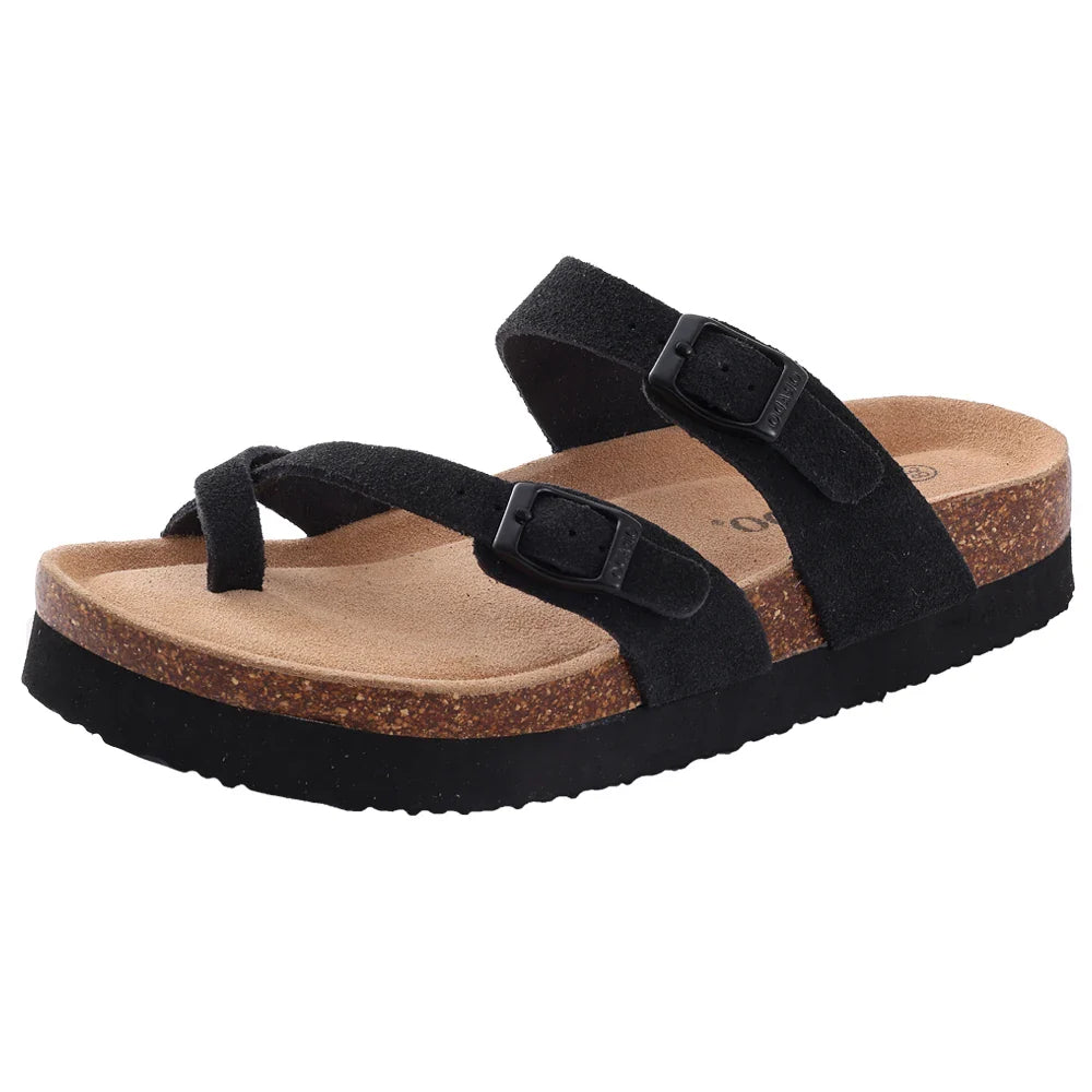 Comwarm Women’s Suede Mules & Men’s Cork Insole Clogs – Arch Support Sandals for Outdoor, Beach, and Home Slides
