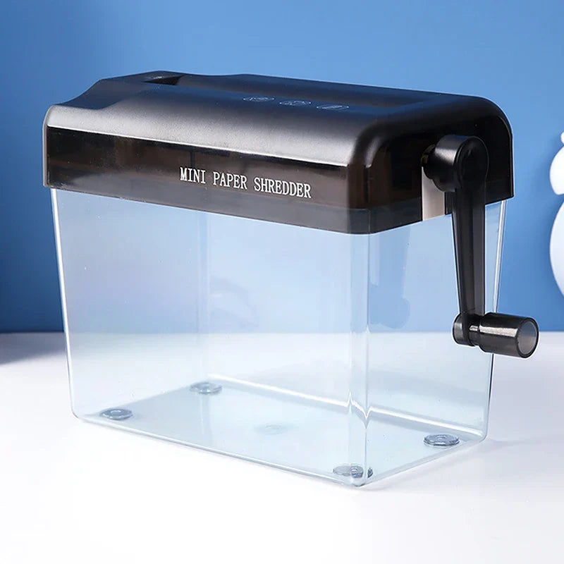 Mini Manual Paper Shredder A6 – Portable Office Document & Receipt Destroyer for Thick Cardstock, Tickets & Paper Cutting Machine