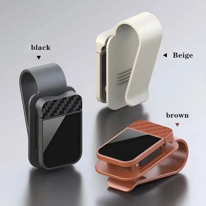 Car Sun Visor Sunglasses Holder - Stable Eyeglass Clip with Card & Ticket Storage Organizer