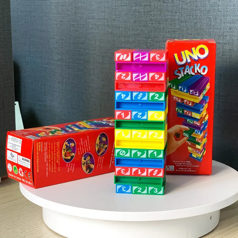 Stacko UNO Card Game – Family Board Game, Party & Educational Puzzle Toy, Birthday Gift