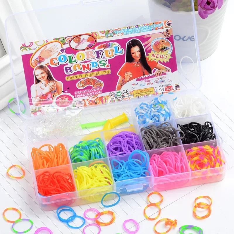 Creative Rainbow Loom Bands Set – Colorful DIY Rubber Bracelet Making Kit for Girls’ Crafts & Birthday Gifts