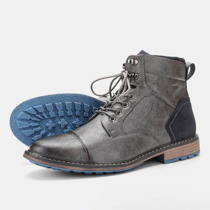 Men's Leather Ankle Boots – Brand Boot Size 7-13, Model #AL605