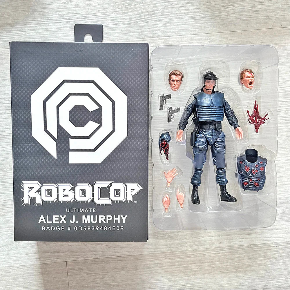 NECA Robocop Alex J. Murphy Action Figure — Movable Joint Model Toy Doll for Room Decor & Kids’ Christmas Gift
