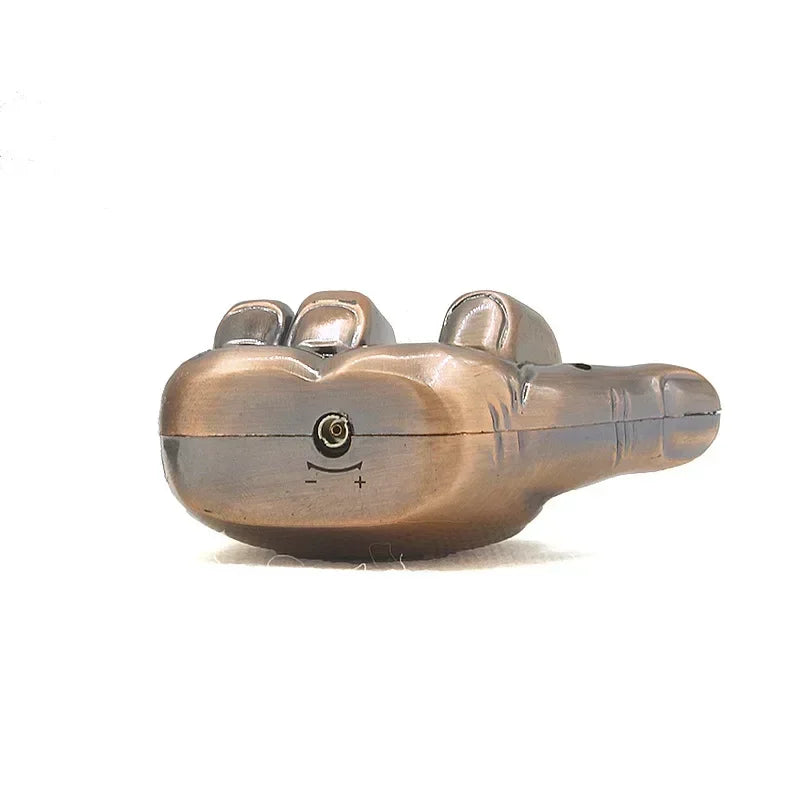 Funny Middle Finger Torch Lighter – Windproof Jet Flame Refillable Butane Smoking Accessory with Voice Sound