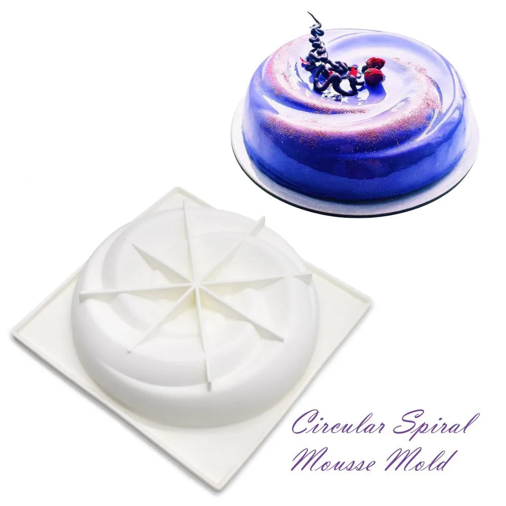 Round Corrugated Big Flower Silicone Mousse Cake Mold – Taiji French Dessert Baking & Chocolate Pudding Tool