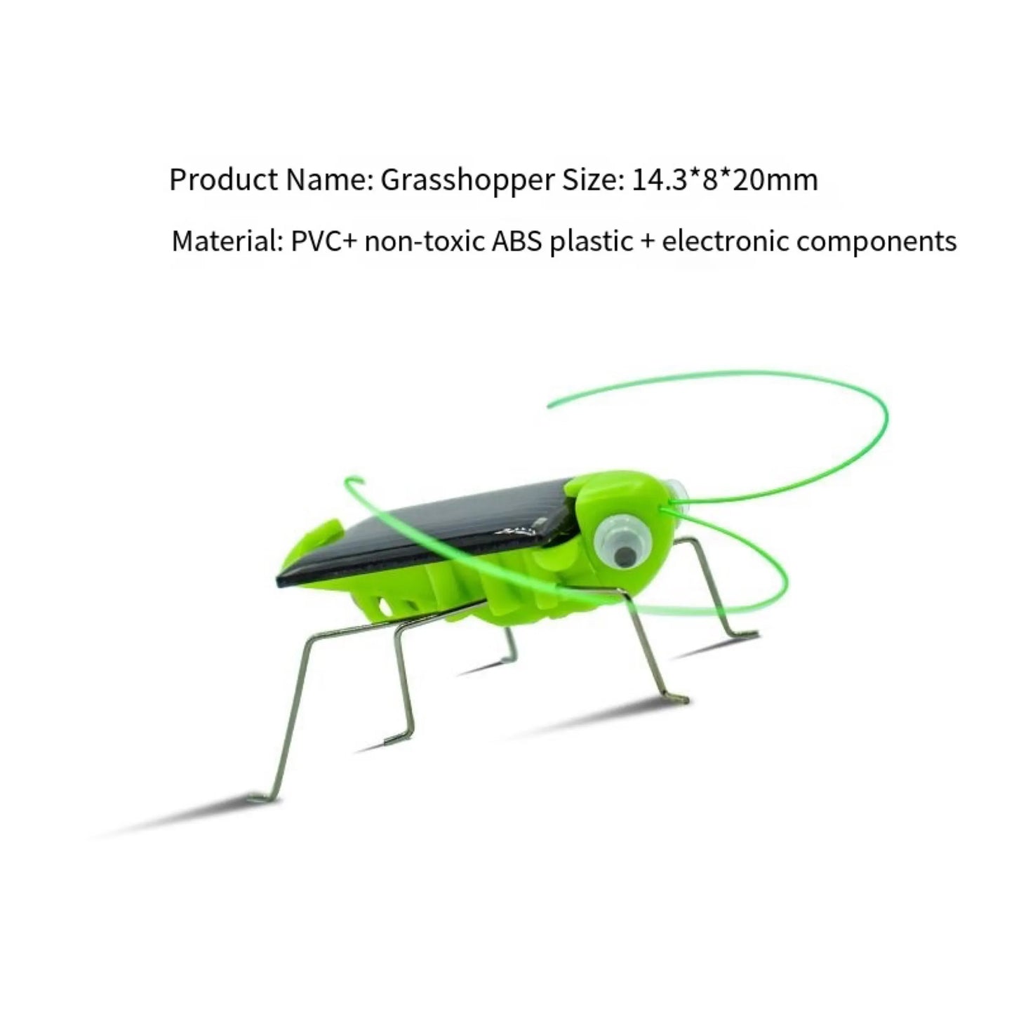 Solar-Powered Grasshopper Toy – Fun Moving Insect Puzzle for Boys and Girls, Science Education Gift