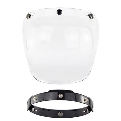 Motorcycle Helmet Bubble Visor – Anti-Fog UV Protection HD Lens for Retro Open Face Helmets