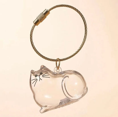 Cute Dog Hair Storage Pendant Keychain – Couple Bag Charm, Car Keychain Jewelry, Souvenir Gift & Decoration Accessory
