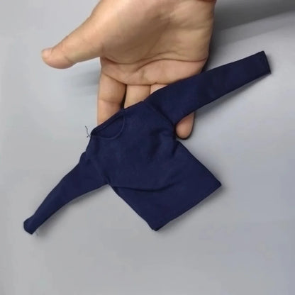 1/6 Scale Black T-Shirt for 12" (30cm) Action Figures — Male & Female DIY Model Accessories