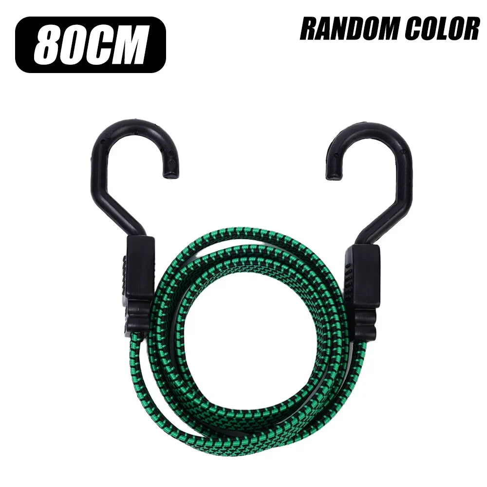 Elastic Rubber Luggage Rope with Hooks – Adjustable Strap for Bikes, Roof Racks, and Car Accessories
