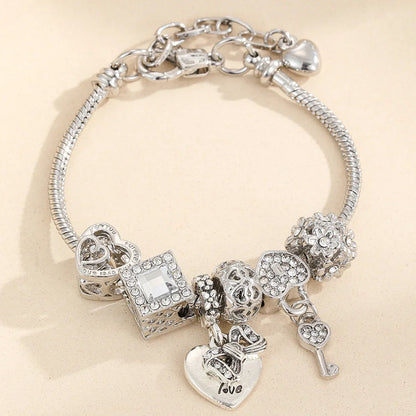 Women's Fashion Beaded Love & Family Bracelet – Multi-Element Jewelry Accessories for Daily Wear, Parties & Holiday Gifts